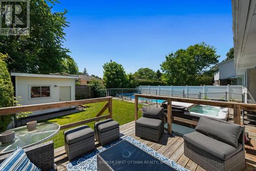 Walkout to relaxing back deck w view of backyard! - 12 Bradgate Drive, Ottawa, ON 