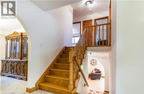 Beautiful wood stairs - 102 Markson Crescent, Hamilton, ON 