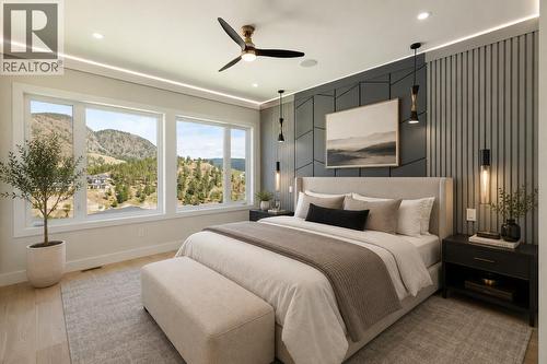 Primary Bedroom Virtually Staged - 979 Loseth Drive, Kelowna, BC 