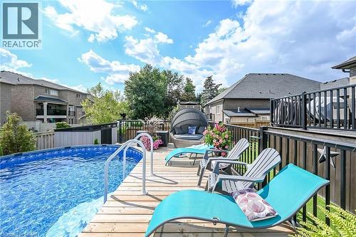 8165 Twenty Road E, Hamilton, ON - Outdoor With Above Ground Pool With Deck Patio Veranda