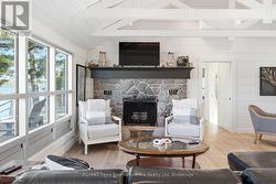 Stone Fire place in living room - 