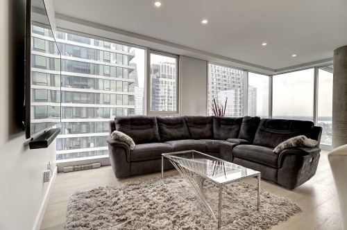 Salon - 3008-1400 Boul. René-Lévesque O., Montréal (Ville-Marie), QC - Indoor Photo Showing Living Room