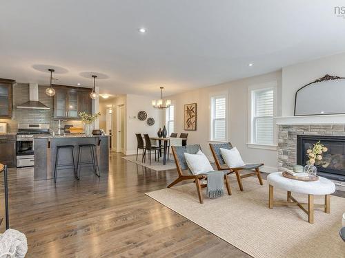 18 Larkview Terrace, Bedford, NS - Indoor Photo Showing Living Room With Fireplace