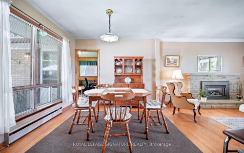 2585 Jarvis Street, Mississauga, ON - Indoor Photo Showing Dining Room With Fireplace