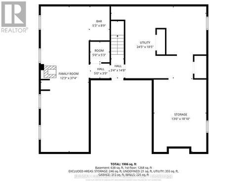 Basement Layout - 23171 Talbot Line, West Elgin, ON 