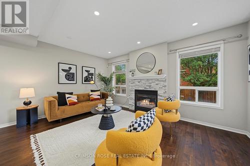 506 Pondview Place, Oakville, ON - Indoor Photo Showing Living Room With Fireplace