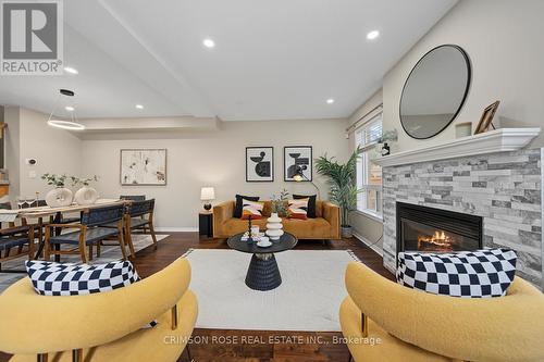 506 Pondview Place, Oakville, ON - Indoor Photo Showing Living Room With Fireplace
