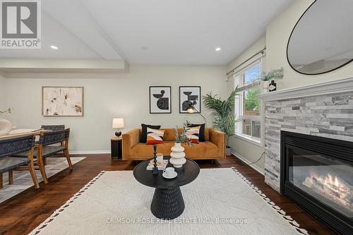 506 Pondview Place, Oakville, ON - Indoor Photo Showing Living Room With Fireplace