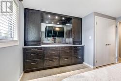 Primary bedrm built in cabinets, retractable TV - 