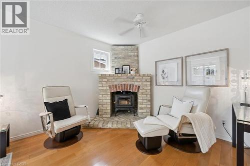 16 Manitoulin Crescent, Kitchener, ON - Indoor Photo Showing Living Room With Fireplace