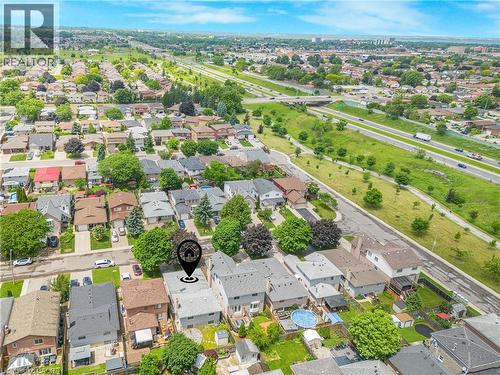 Aerial perspective showcasing a residential neighborhood with varied housing styles - 23 Millpond Place, Mountain, ON 
