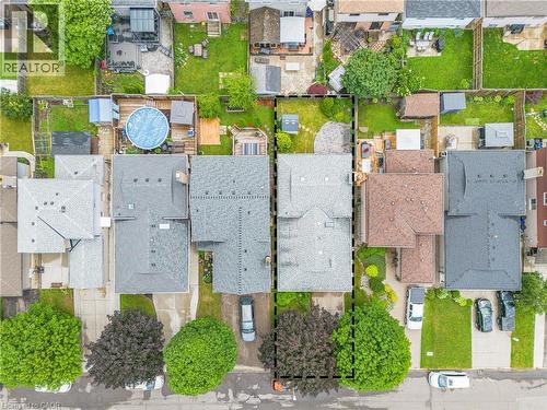 Aerial perspective showcasing property boundaries and surrounding residential landscape - 23 Millpond Place, Mountain, ON 