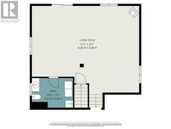 Down from Front entry level; door to back yard - 