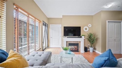 #307-2747 Jacklin Rd, Langford, BC - Indoor Photo Showing Living Room With Fireplace