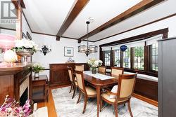 The formal dining room with bay window. - 