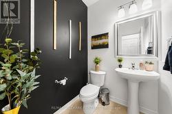Updated Powder Room with pedestal and new mirror - 