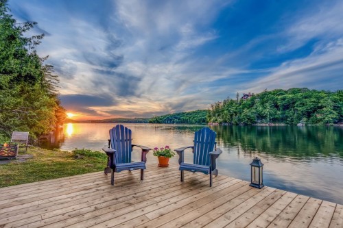 Bord de l'eau - 673 Ch. Du Lac-Meech, Chelsea, QC - Outdoor With Body Of Water With Deck Patio Veranda With View