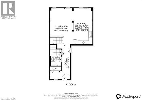 Floor plan - Floor 1 - 980 Creekside Drive, Waterloo, ON - Other