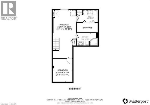 Floor plan - Basement - 980 Creekside Drive, Waterloo, ON - Other