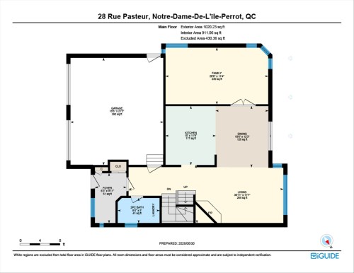 Plan (croquis) - 28 Rue Pasteur, Notre-Dame-De-L'Île-Perrot, QC 