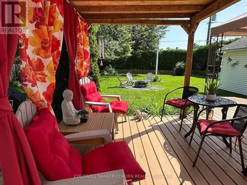 Back deck with gazebo. - 36 Brouse Drive E, South Dundas, ON 