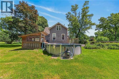 44 Sims Lock Road, Caledonia, ON - Outdoor With Above Ground Pool