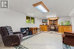 Gas fireplace in rec room - 