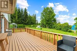 Large deck overlooking backyard - 