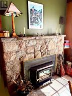 Historic Hammond stone fireplace with insert - 