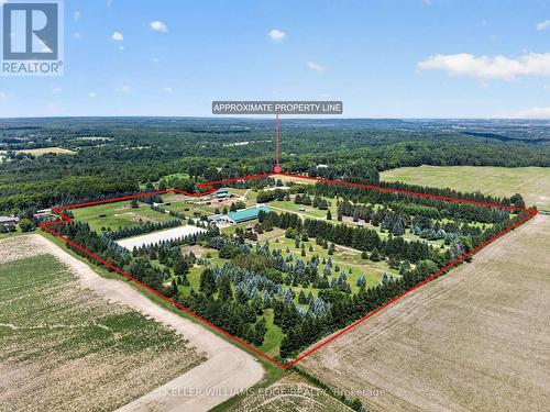 RED OUTLINE IS AN APPROXIMATION OF THE LOT LINES - 564 8Th Concession Road E, Hamilton, ON 