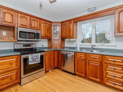103 Paradise Road, Albert Bridge, NS - Indoor Photo Showing Kitchen With Double Sink