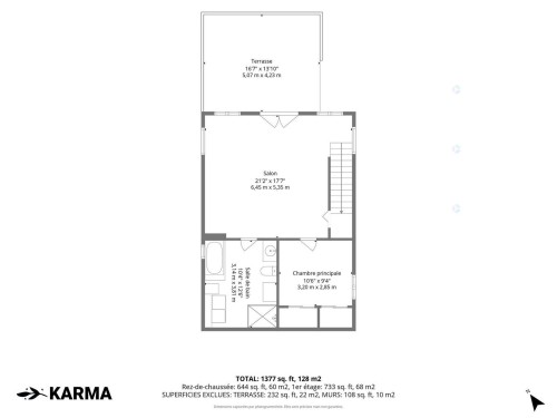 Plan (croquis) - 126  - 129 Ch. Richard, Bouchette, QC 