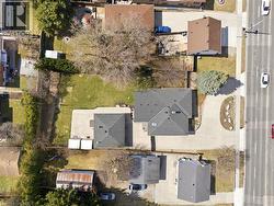 Aerial perspective of suburban area - 