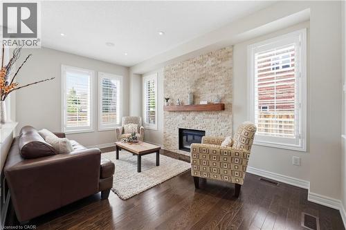 4645 Doug Wright Drive, Burlington, ON - Indoor Photo Showing Living Room With Fireplace