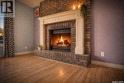 22 Edelweiss Crescent, Moose Jaw, SK - Indoor Photo Showing Living Room With Fireplace