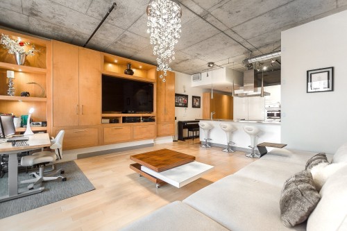 Salon - 709-1061 Rue St-Alexandre, Montréal (Ville-Marie), QC - Indoor Photo Showing Living Room