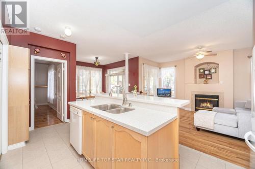26 Delray Drive E, Markham, ON - Indoor Photo Showing Kitchen With Fireplace With Double Sink