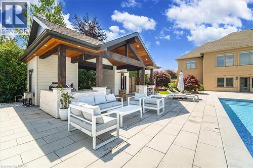Pool House - 86 Canters Close, Kitchener, ON - Outdoor With In Ground Pool With Deck Patio Veranda