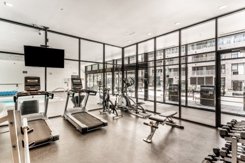 Exercise Room - 1107-1375 Rue Des Bassins, Montréal (Le Sud-Ouest), QC - Indoor Photo Showing Gym Room