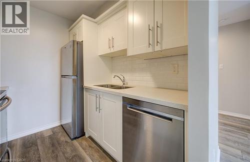 Updated Kitchen - 1414 King Street E Unit# 802, Kitchener, ON - Indoor Photo Showing Kitchen With Stainless Steel Kitchen With Double Sink