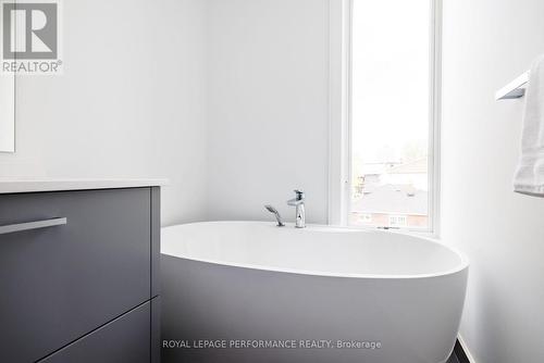 Free standing soaker tub. - 330 Kenwood Avenue, Ottawa, ON - Indoor Photo Showing Bathroom