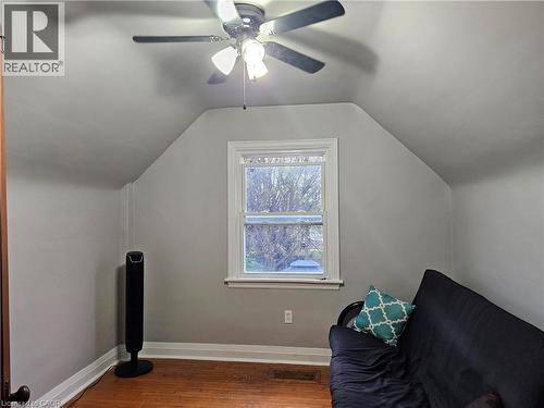 Attic room with sloped ceilings and a single window - 75 Barons Avenue S, Hamilton, ON - Indoor Photo Showing Other Room