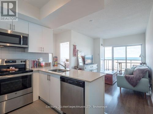 608 - 560 North Service Road, Grimsby (Grimsby Beach), ON - Indoor Photo Showing Kitchen With Double Sink
