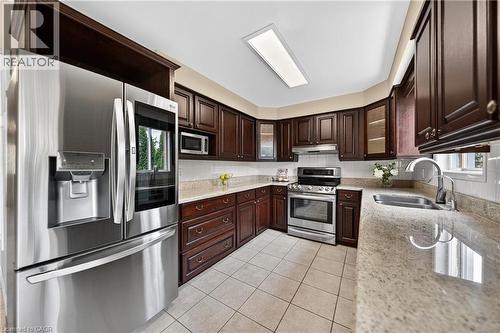 40 Old Maple Lane, Kitchener, ON - Indoor Photo Showing Kitchen With Double Sink