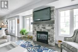 Stunning stone fireplace - 