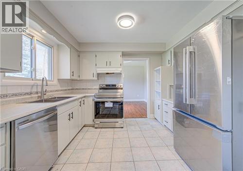 144 Shuh Avenue, Kitchener, ON - Indoor Photo Showing Kitchen With Stainless Steel Kitchen With Double Sink