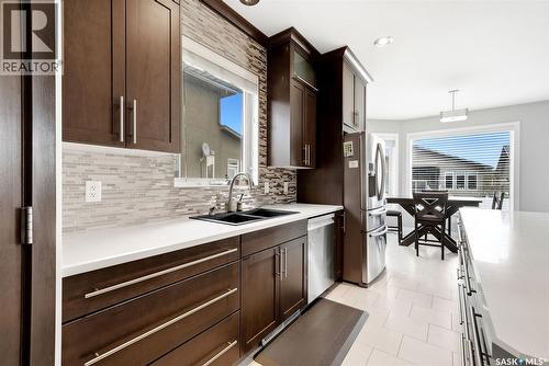 4151 Chuka Drive, Regina, SK - Indoor Photo Showing Kitchen With Double Sink