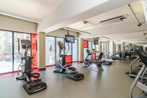 Exercise Room - 604-4293 Rue Jean-Talon O., Montréal (Côte-Des-Neiges/Notre-Dame-De-Grâce), QC - Indoor Photo Showing Gym Room
