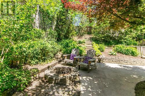 Patio with fire pit - 1774 Old Mill Road, Kitchener, ON 