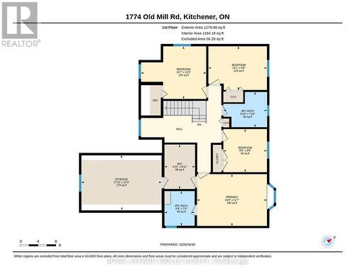 Second floor plan - 1774 Old Mill Road, Kitchener, ON 